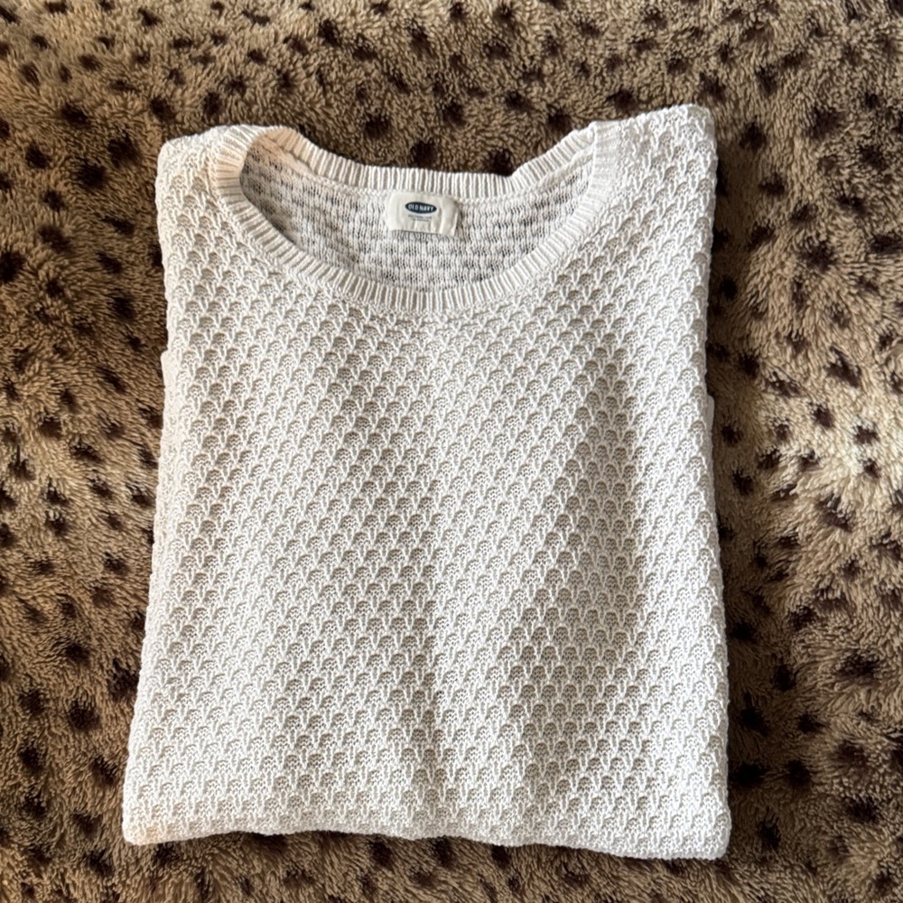 Old Navy Off-White Textured Sweater